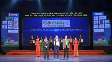 Omizu Đạt Top 50 Thương hiệu nổi tiếng Hàng đầu Việt Nam năm 2020